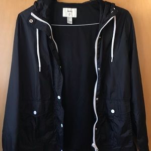 Black windbreaker jacket